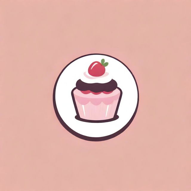 A vibrant and enticing logo for a cake shop with playful font and a stylized cake illustration.