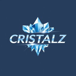 A sleek and modern logo design for a K-pop group, featuring the word "CRISTALZ" prominently displayed