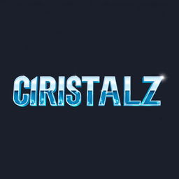 A sleek and modern logo design for a K-pop group, featuring the word "CRISTALZ" prominently displayed