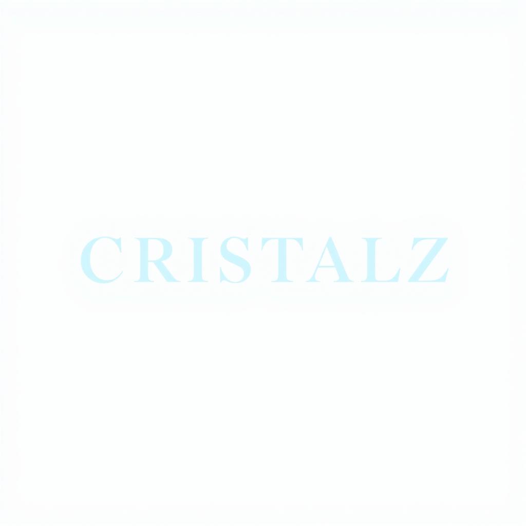 A sleek and modern logo design for a K-pop group, featuring the word "CRISTALZ" prominently displayed in a soft, elegant font