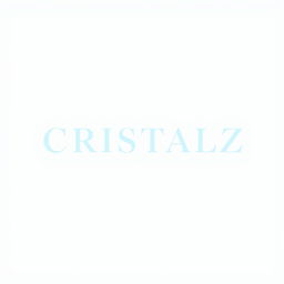 A sleek and modern logo design for a K-pop group, featuring the word "CRISTALZ" prominently displayed in a soft, elegant font