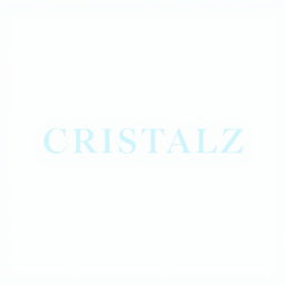 A sleek and modern logo design for a K-pop group, featuring the word "CRISTALZ" prominently displayed in a soft, elegant font