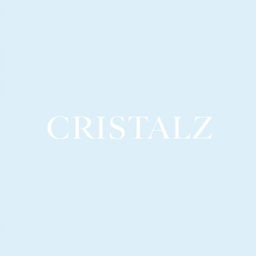 A sleek and modern logo design for a K-pop group, featuring the word "CRISTALZ" prominently displayed in a soft, elegant font