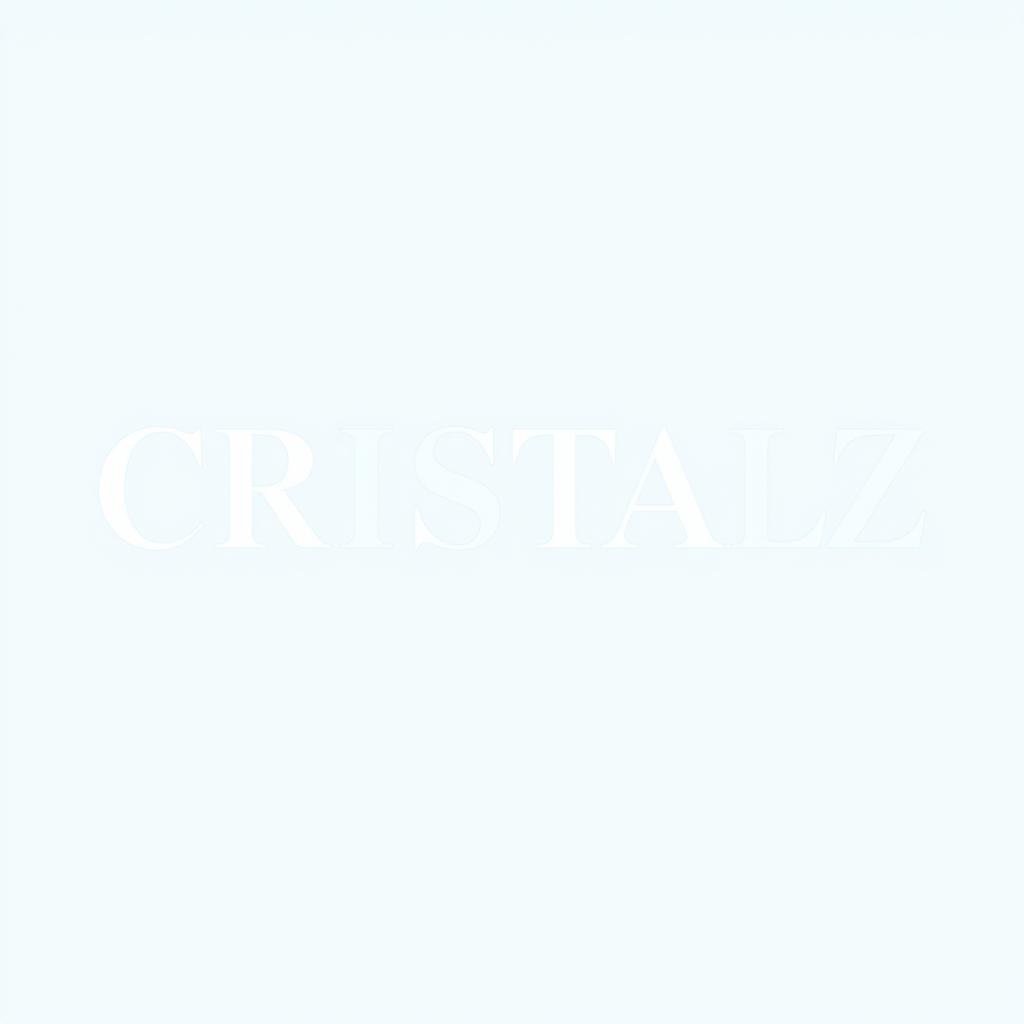 A sleek and modern logo design for a K-pop group, featuring the word "CRISTALZ" prominently displayed in a soft, elegant font