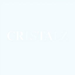 A sleek and modern logo design for a K-pop group, featuring the word "CRISTALZ" prominently displayed in a soft, elegant font