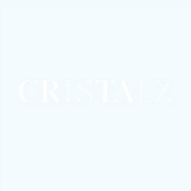 A sleek and modern logo design for a K-pop group, featuring the word "CRISTALZ" prominently displayed in a soft, elegant font