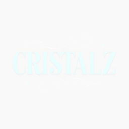 A captivating and contemporary logo design for a K-pop group, featuring the word "CRISTALZ" prominently in a soft, delicate font