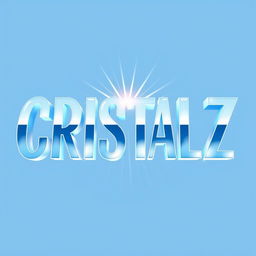 A logo design for a Kpop group featuring the large, bold writing "CRISTALZ" with elegant font