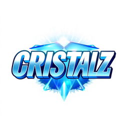 A logo design for a Kpop group featuring the large, bold writing "CRISTALZ" with elegant font