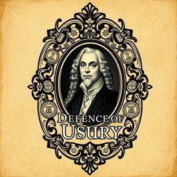 Create a book cover for Jeremy Bentham's 'Defence of Usury'