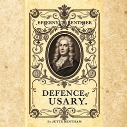 Create a book cover for Jeremy Bentham's 'Defence of Usury'