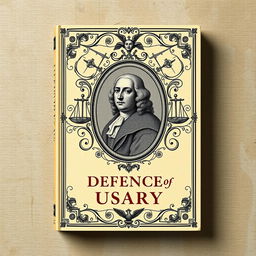 Create a book cover for Jeremy Bentham's 'Defence of Usury'