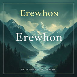 Design a book cover for the anti-Utopian novel 'Erewhon,' set in 1872 on the South Island of New Zealand