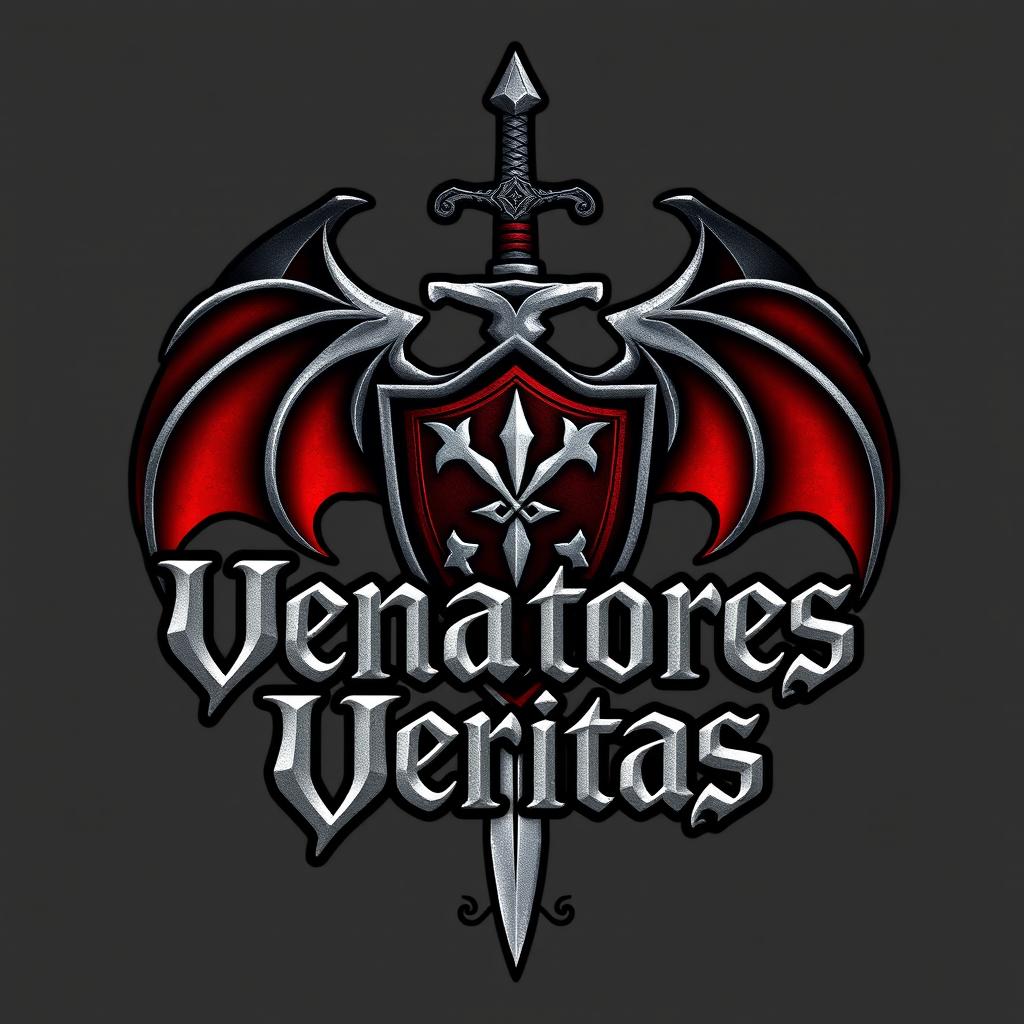 A logo for a Dungeons and Dragons group called 'Venatores Veritas'