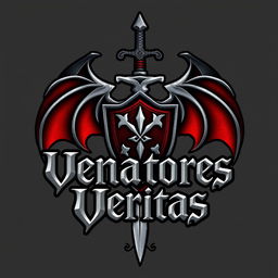 A logo for a Dungeons and Dragons group called 'Venatores Veritas'