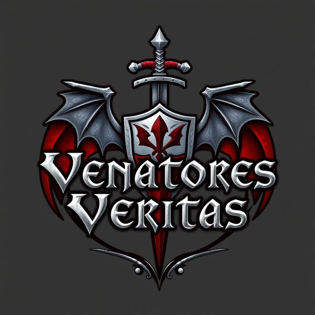 A logo for a Dungeons and Dragons group called 'Venatores Veritas'