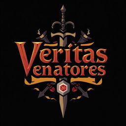 A logo for a group called 'Veritas Venatores' characterized by a Dungeons & Dragons (DnD) theme