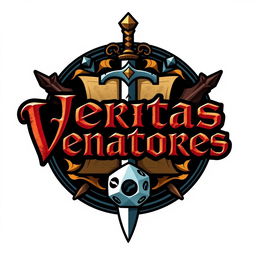 A logo for a group called 'Veritas Venatores' characterized by a Dungeons & Dragons (DnD) theme