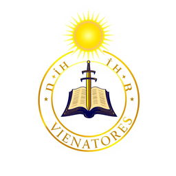 A golden logo featuring the words 'Veritas Venatores' encased in a circle