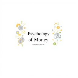 A simple white T-shirt featuring designs inspired by the themes from "Psychology of Money" by Morgan Housel