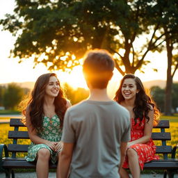 Two identical twin sisters both fall in love with the same guy