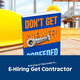 A bold eBook cover for the book titled "Don't Get Screwed: The 4 Step Guide to Hiring the Right Contractor