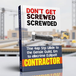 A bold eBook cover for "Don't Get Screwed: The 4 Step Guide to Hiring the Right Contractor