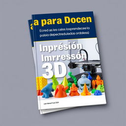 An engaging guide cover for teachers titled 'Guía para Docentes: Introducción a la Impresión 3D con PLA'