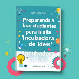 Cover design for a guide titled 'Preparando a los Estudiantes para la Sala 'Incubadora de Ideas''