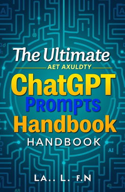 The Ultimate ChatGPT Prompts Handbook, a beautifully designed book cover featuring an intricate maze pattern in the background, symbolizing endless possibilities and creativity