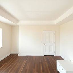 A bedroom featuring a white, matte, perfectly leveled ceiling