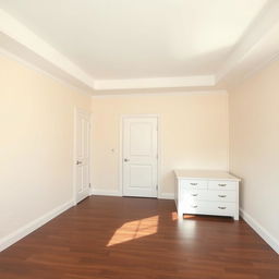 A bedroom featuring a white, matte, perfectly leveled ceiling