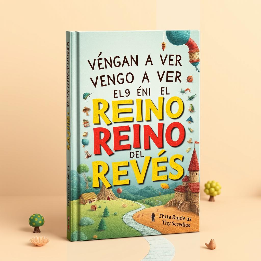 Book cover design featuring the title "VENGAN A VER COMO ES EL REINO DEL REVÉS" with emphasis on the words "REINO" and "REVÉS