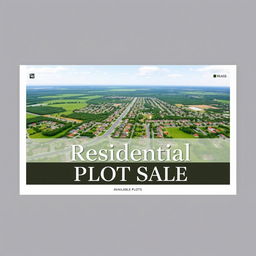 A professional and inviting design for a residential plot sales cover page