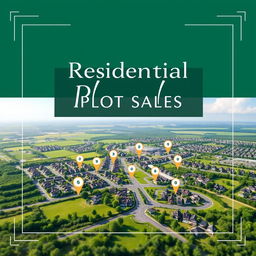 A professional and inviting design for a residential plot sales cover page