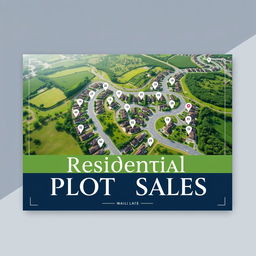 A professional and inviting design for a residential plot sales cover page