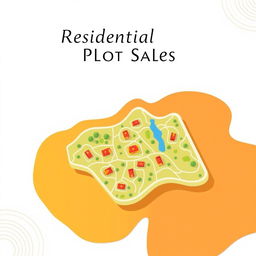 An artistic and simplistic design for a residential plot sales cover page