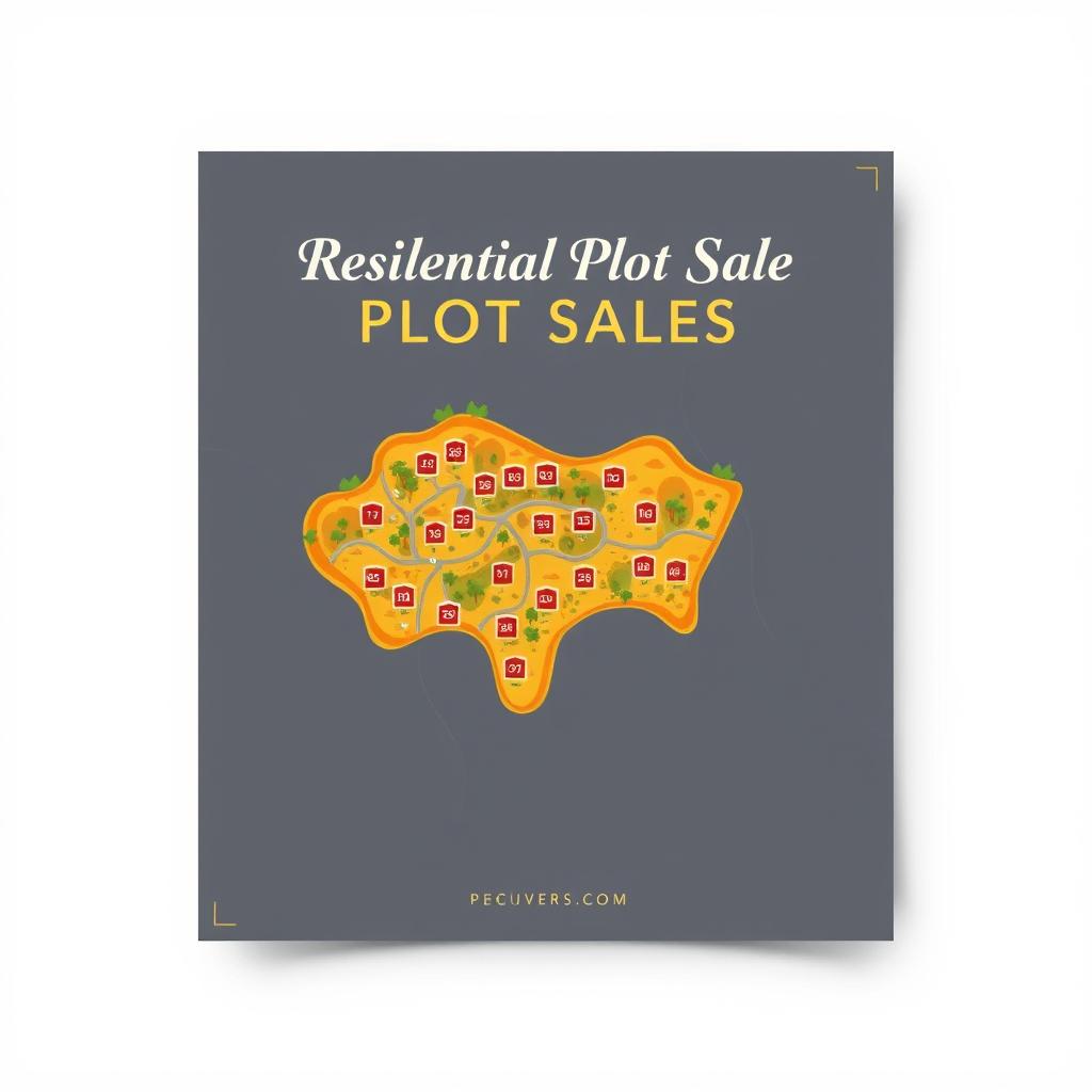 An artistic and simplistic design for a residential plot sales cover page