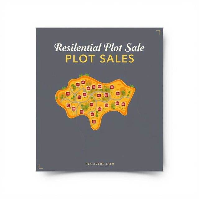 An artistic and simplistic design for a residential plot sales cover page