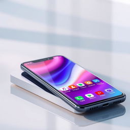 A sleek and modern smartphone from 2022, featuring a large, edge-to-edge display with minimal bezels