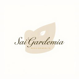 An elegant real estate advertisement for Sai Gardenia residential plot sales, featuring a simple background with a natural shape, avoiding any leaf designs