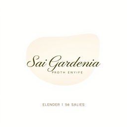 An elegant real estate advertisement for Sai Gardenia residential plot sales, featuring a simple background with a natural shape, avoiding any leaf designs