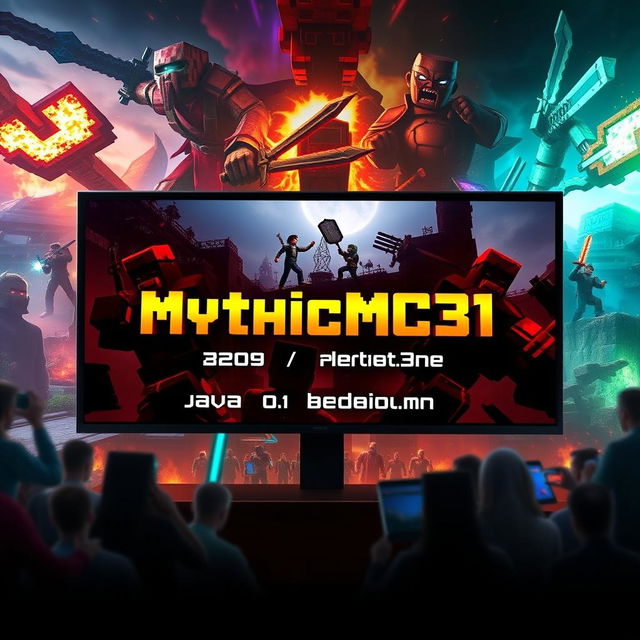 A captivating and dynamic YouTube video trailer for MythicMC31 Minecraft server 1