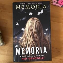 A dark book cover featuring a girl with long blonde hair, seen from the back