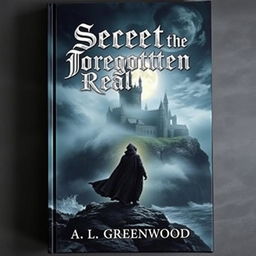 A captivating and intriguing book cover displaying a mysterious, ancient castle shrouded in mist