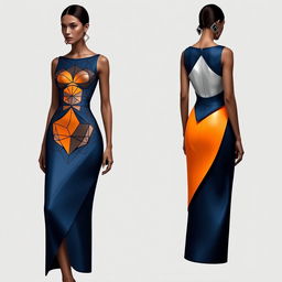 A fashion design concept that visually embodies the mathematical function of composition