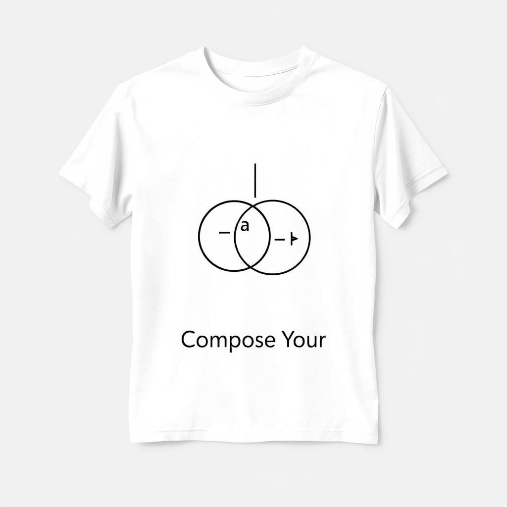 A simple and elegant clothing design centered around the concept of function composition in mathematics