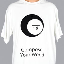 A simple and elegant clothing design centered around the concept of function composition in mathematics