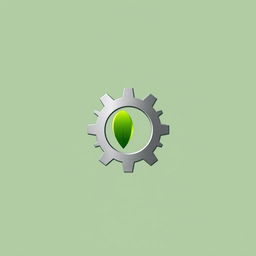 A logo design for Eco Tech Solutions, creatively integrating a leaf and a gear