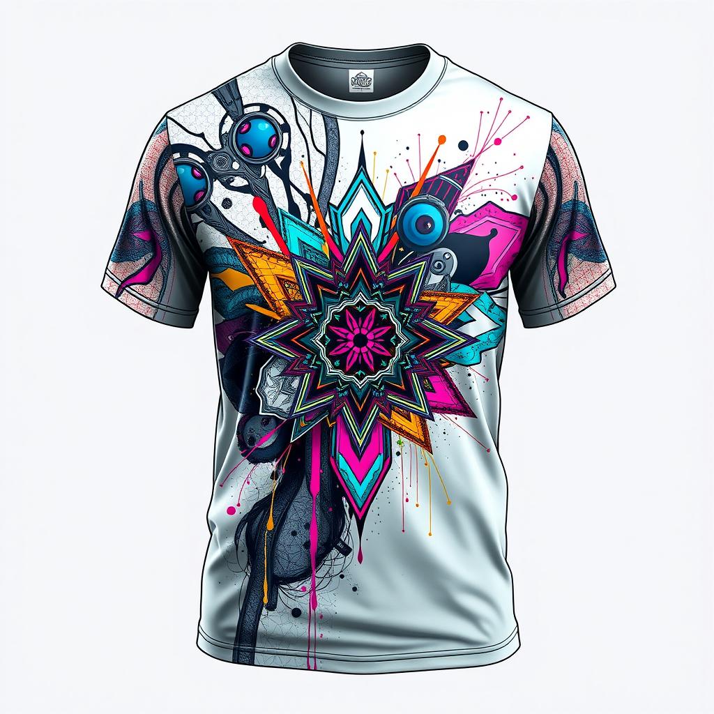 A beautifully designed t-shirt with an intricate and eye-catching graphic